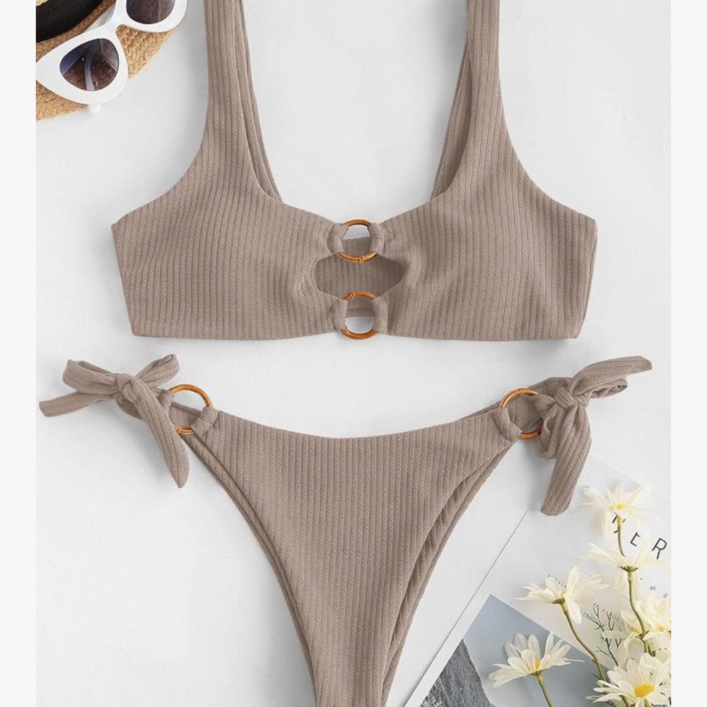 Women's Tan Bikini Set - Picture 2 of 3